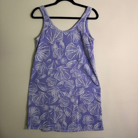 Fresh Produce Women's Sleeveless Purple Seashell Print Dress Size Small - Picture 4 of 5